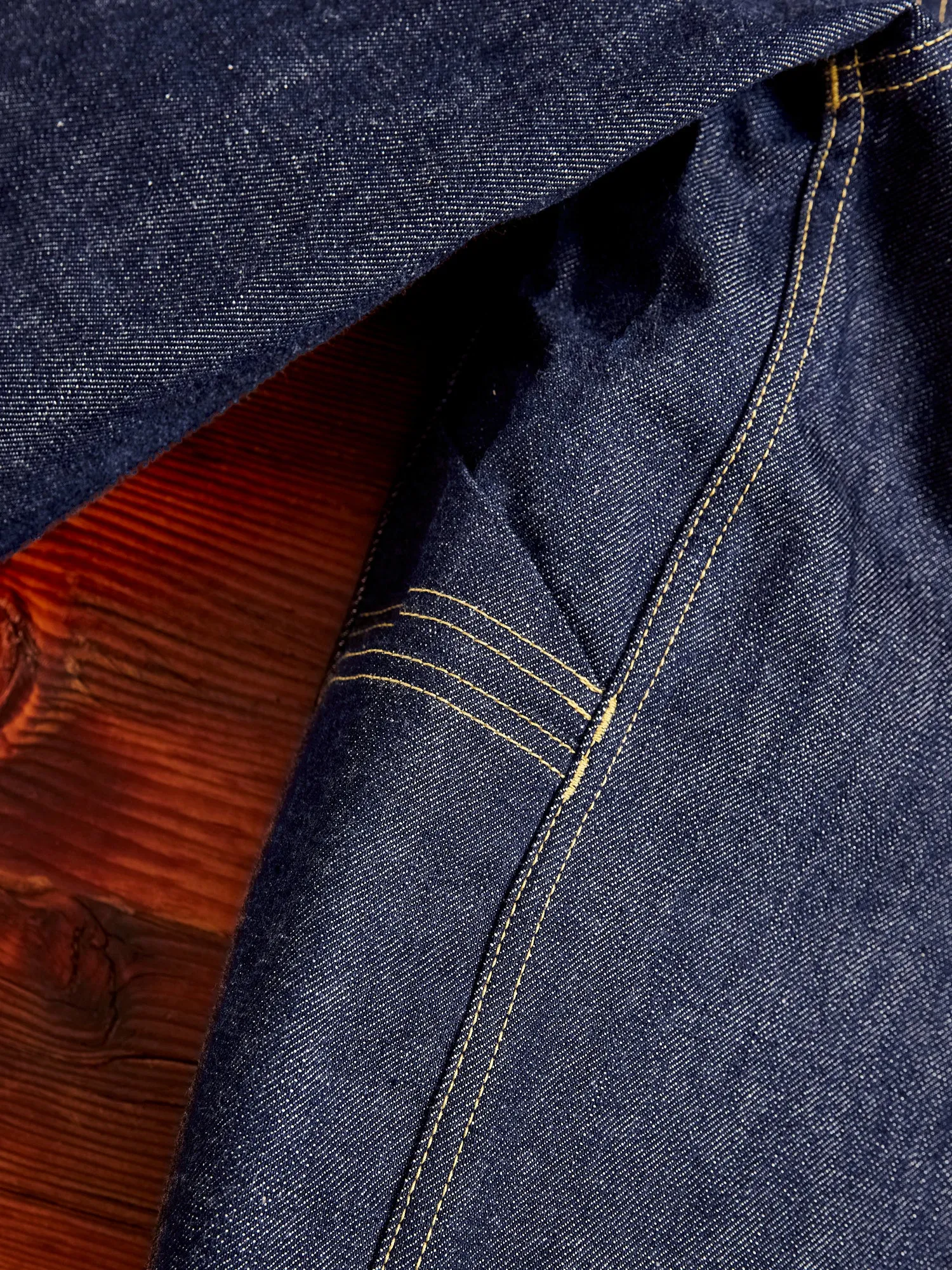 14oz Selvedge Denim Gardener R Jacket in Indigo