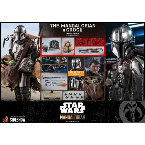 1:6 Star Wars : The Mandalorian - The Mandalorian & Grogu Figure DELUXE Set TMS052 Hot Toys