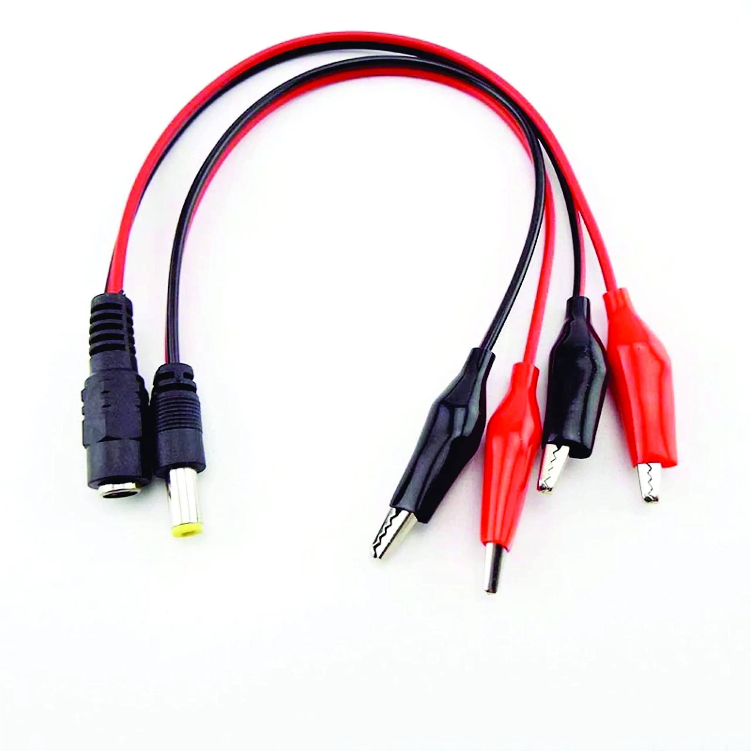 5.5×2.1mm DC Power Jack to Alligator Test Clips Clamp