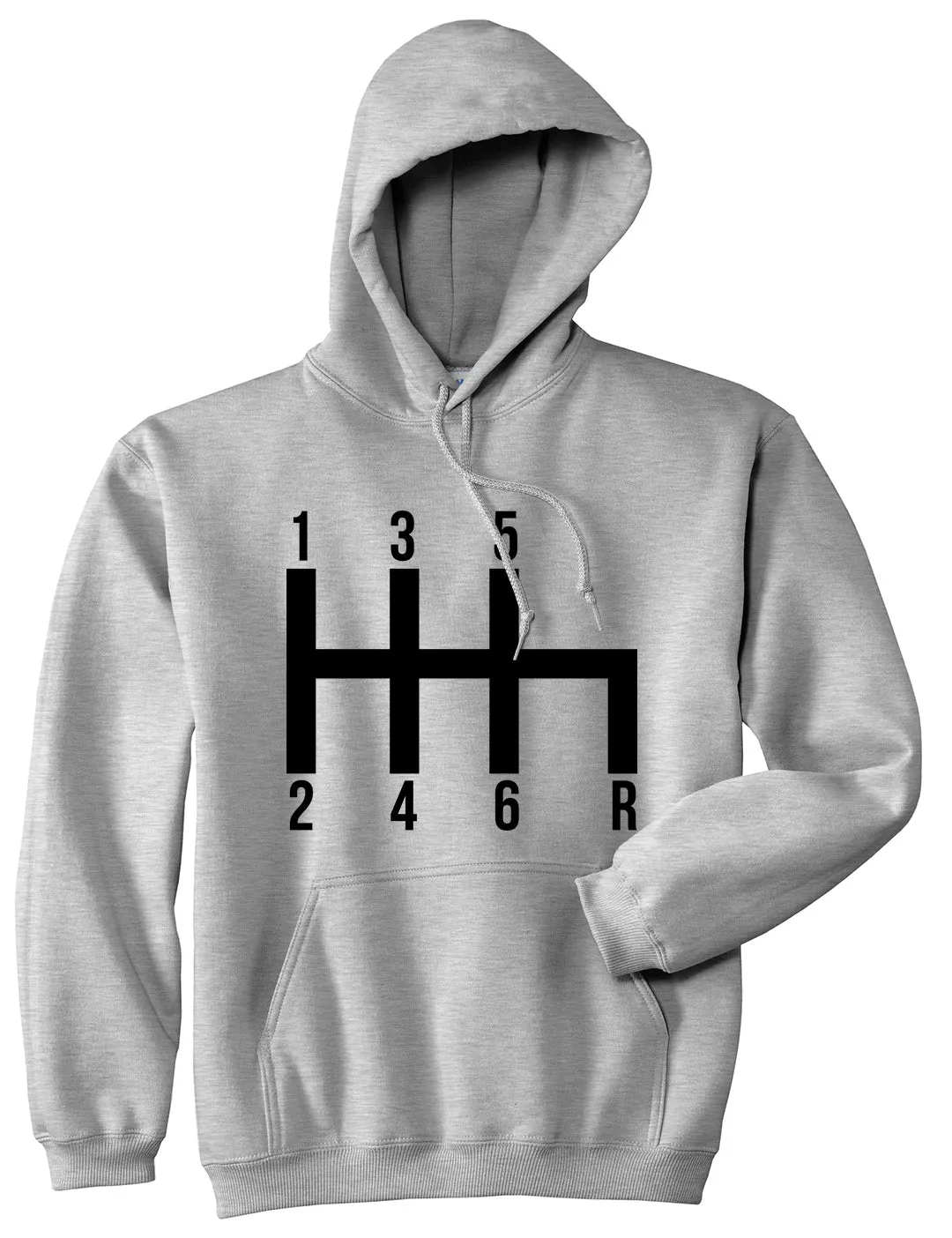 6 Speed Manual Transmission Car Racing Mens Pullover Hoodie