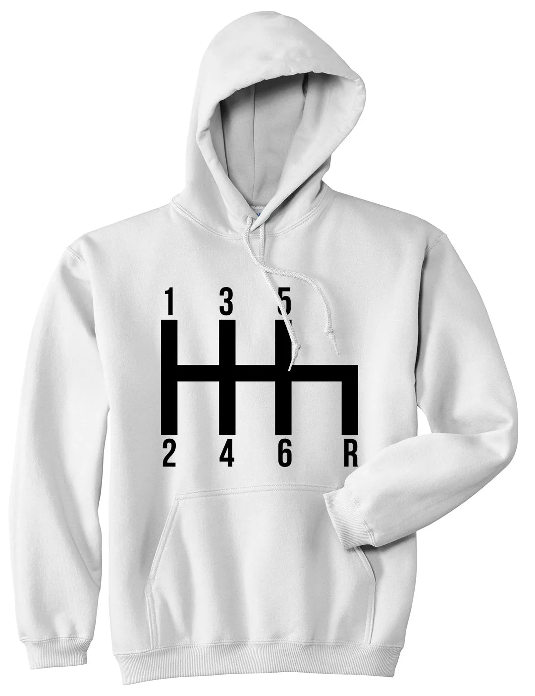 6 Speed Manual Transmission Car Racing Mens Pullover Hoodie