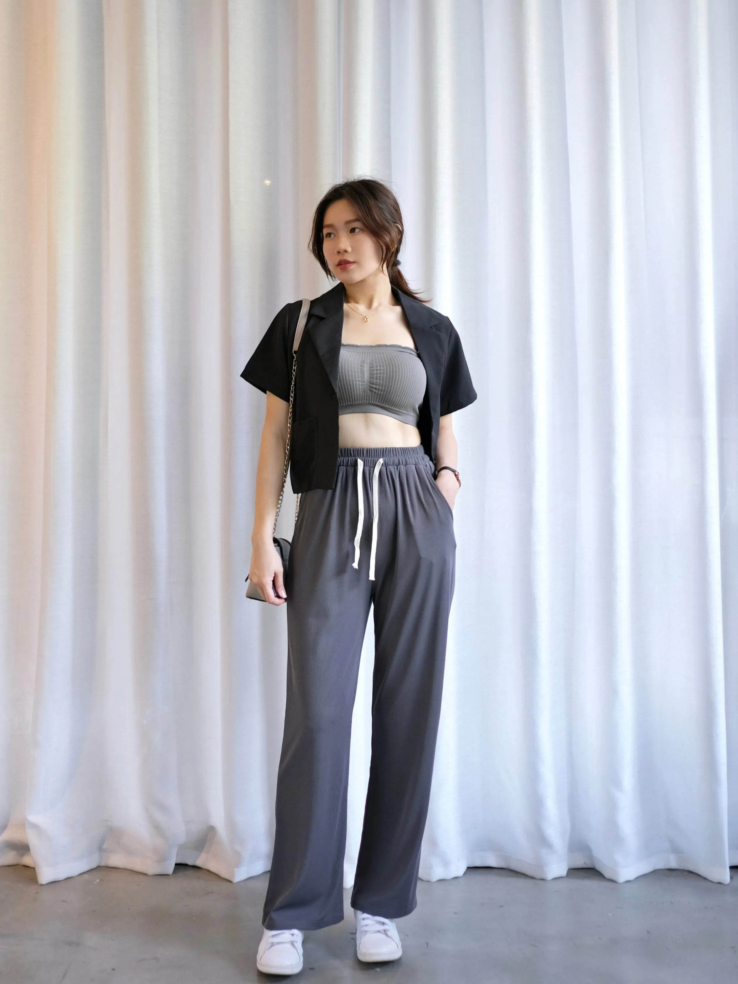 ACEWIN Basic Drawstring Waist Long Pants (Free Size) 501764