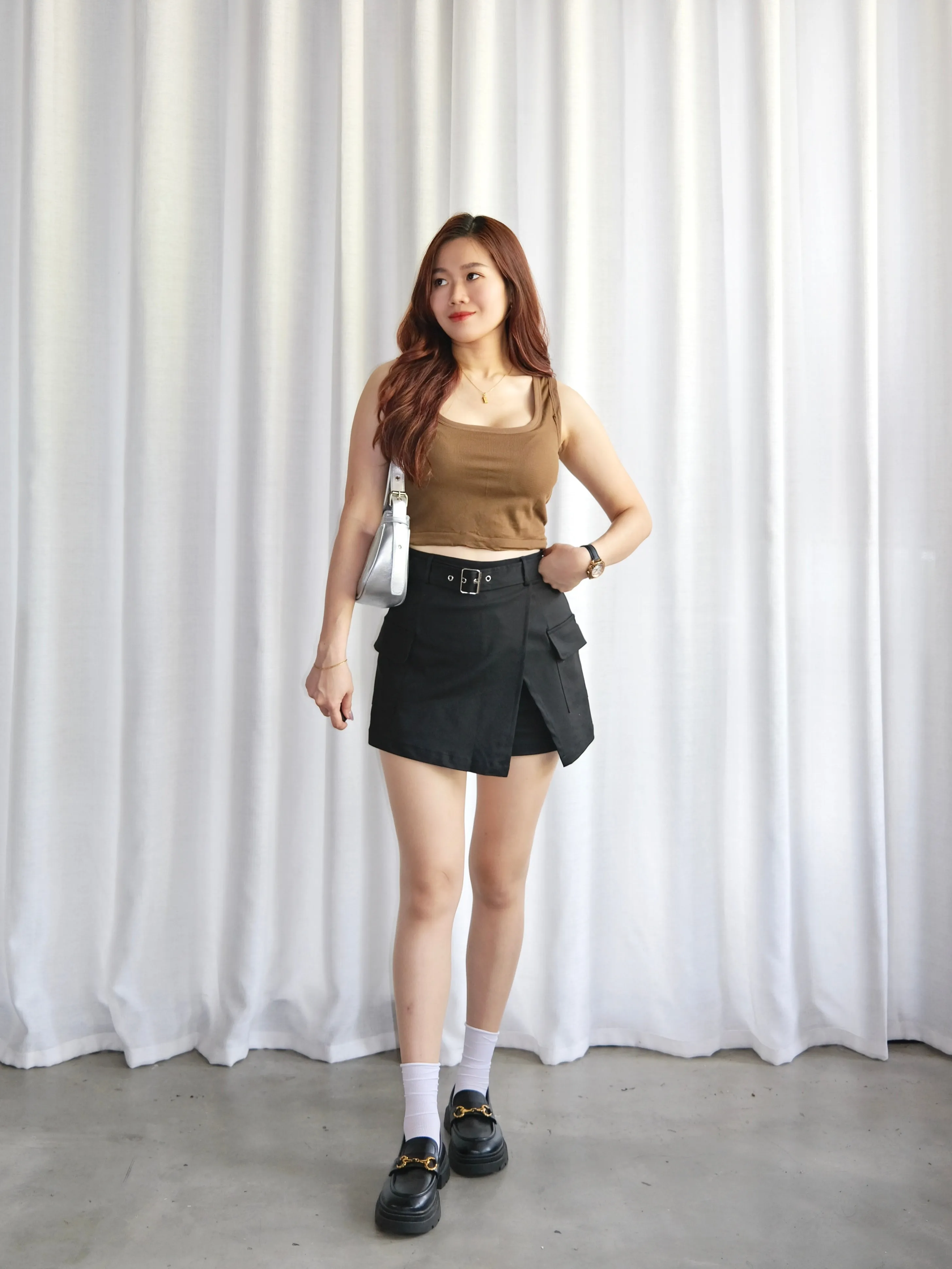 ACEWIN Belted Wrap Over Mini Skort (Size S-XXL) 501773