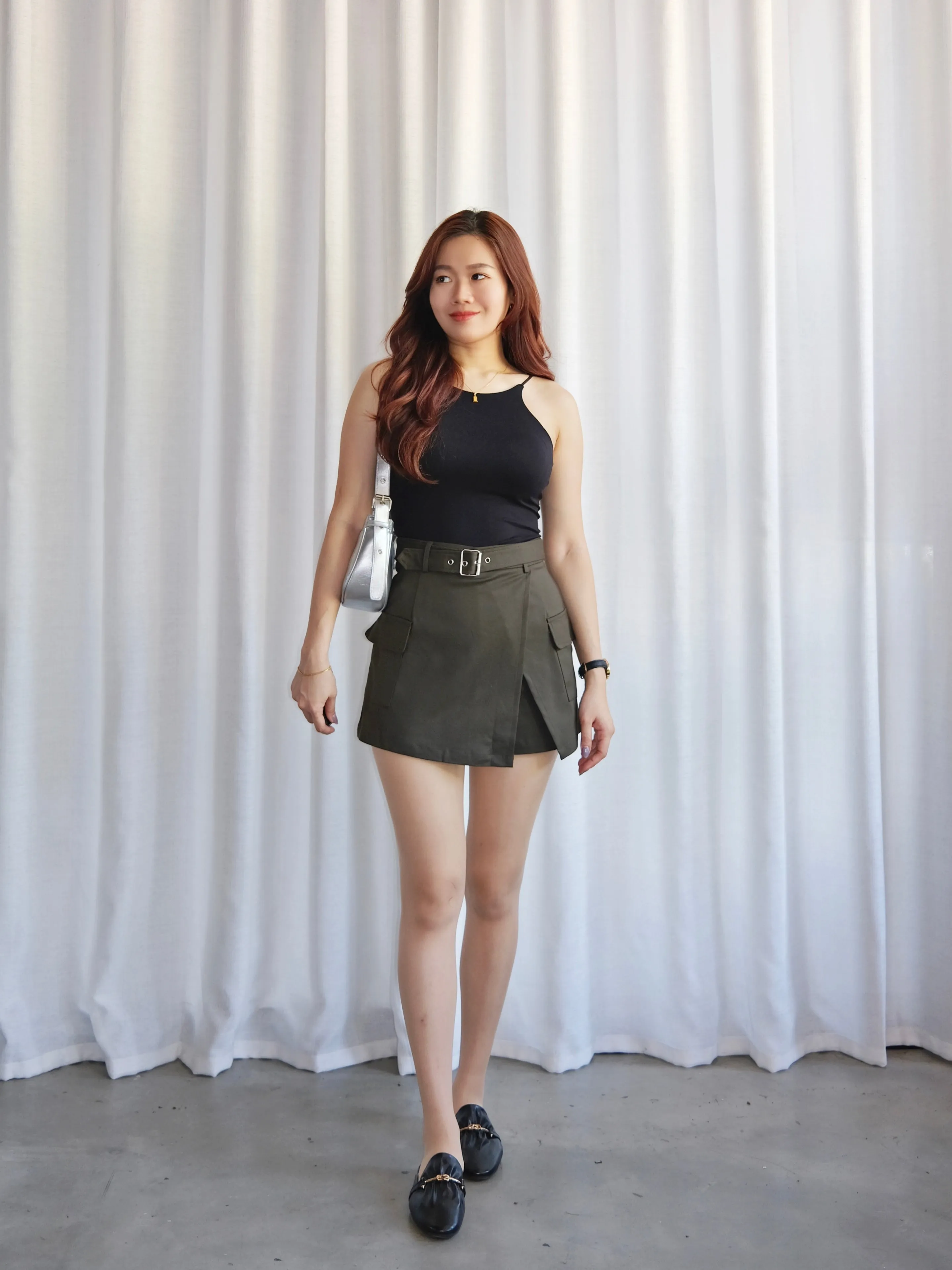 ACEWIN Belted Wrap Over Mini Skort (Size S-XXL) 501773