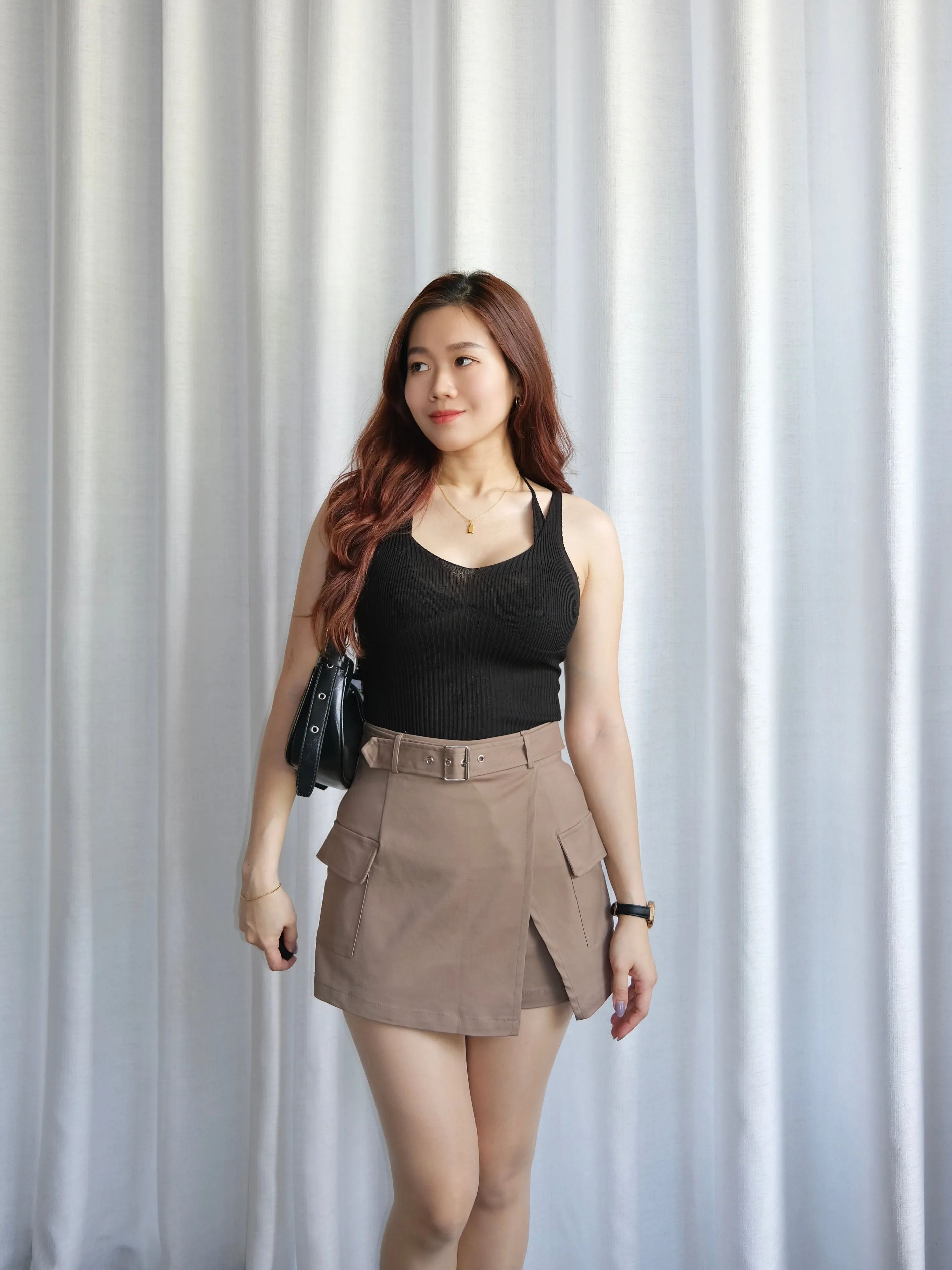 ACEWIN Belted Wrap Over Mini Skort (Size S-XXL) 501773