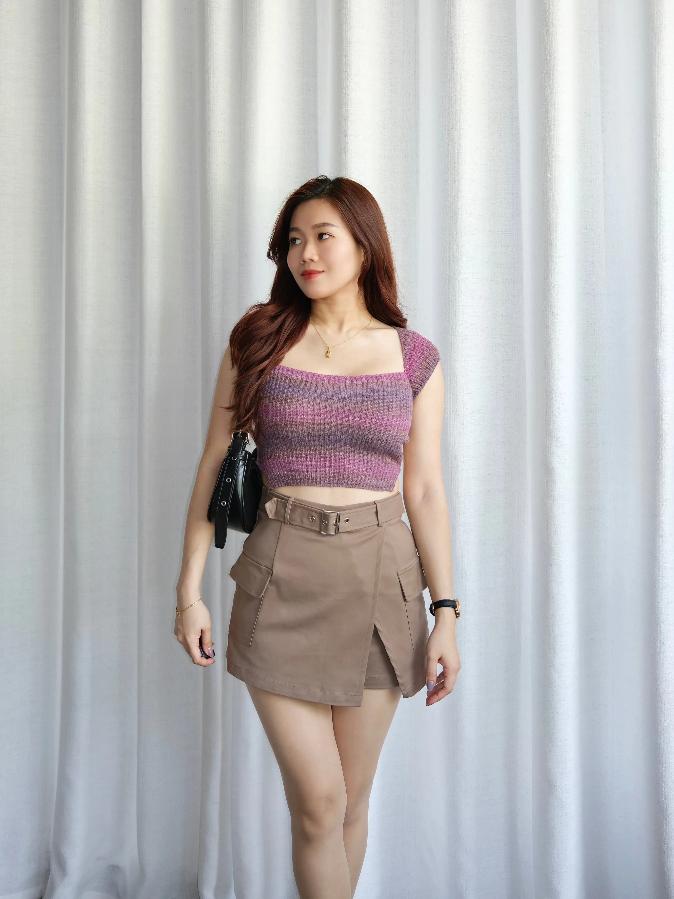 ACEWIN Belted Wrap Over Mini Skort (Size S-XXL) 501773