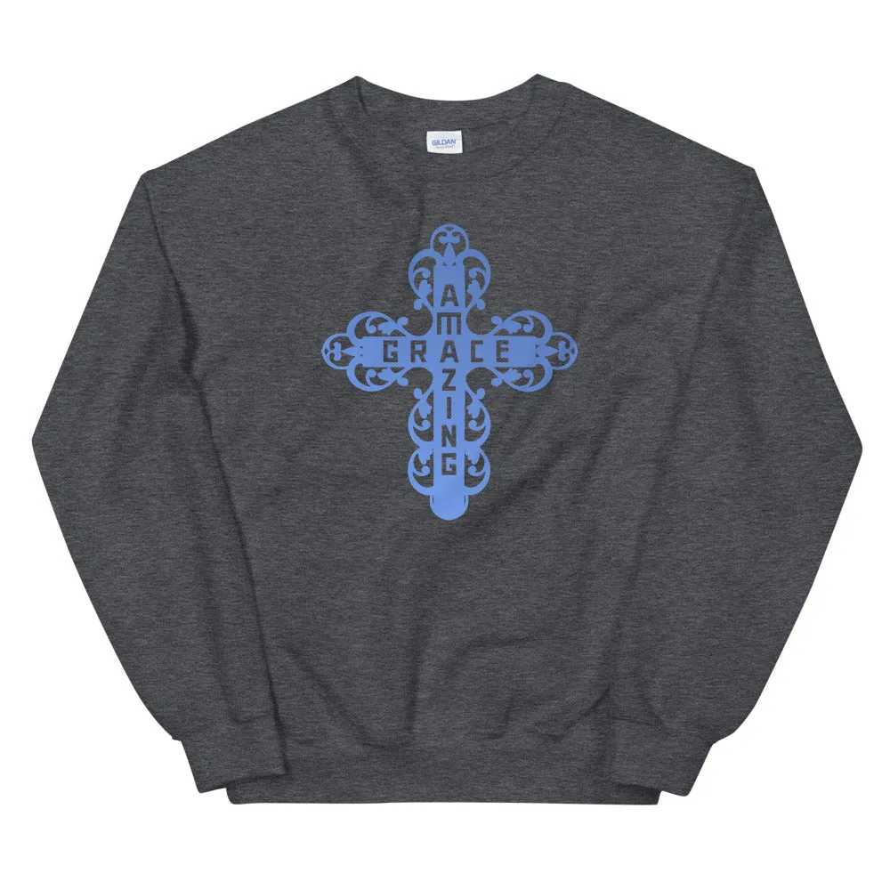 Amazing Grace Filigree Cross Sweatshirt