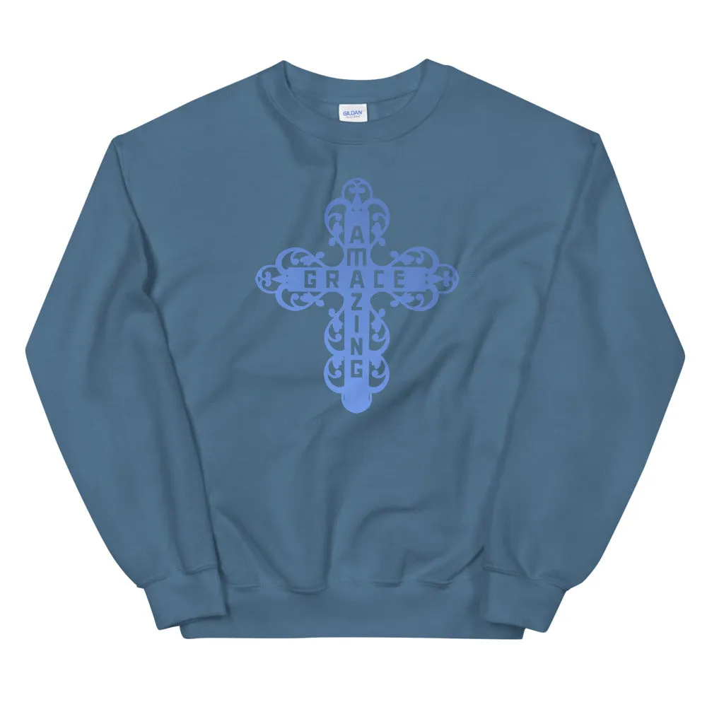 Amazing Grace Filigree Cross Sweatshirt