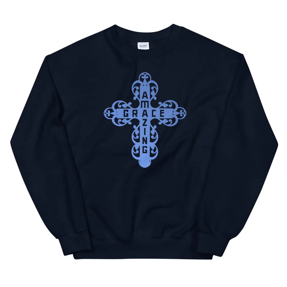 Amazing Grace Filigree Cross Sweatshirt