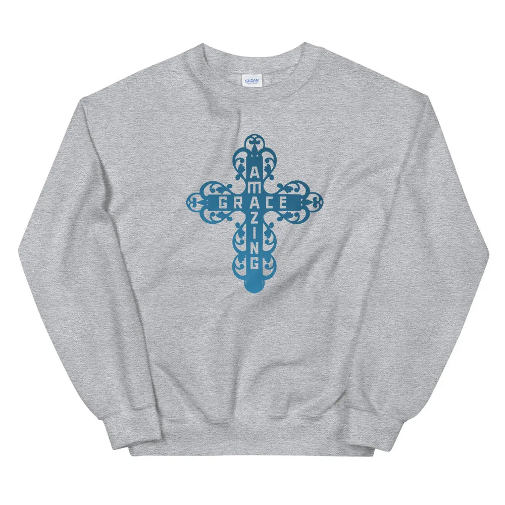 Amazing Grace Filigree Cross Sweatshirt