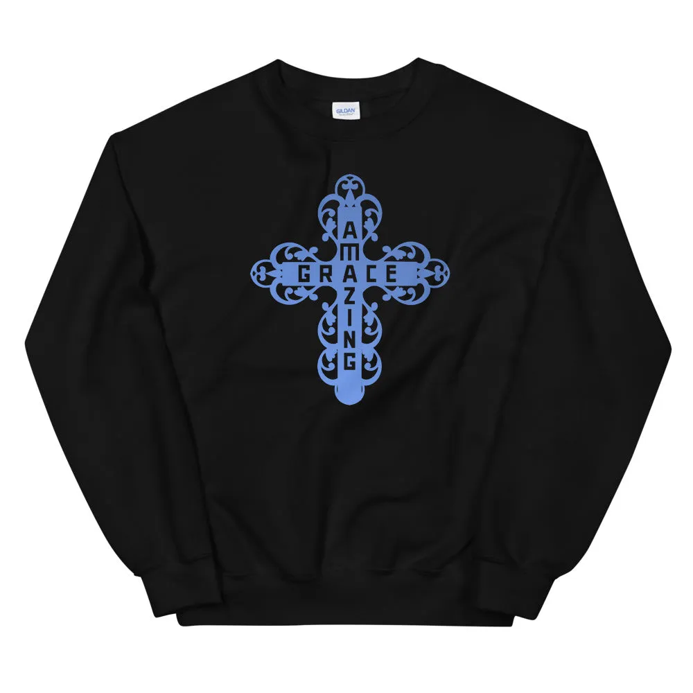 Amazing Grace Filigree Cross Sweatshirt