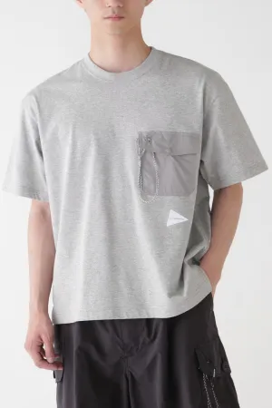 and Wander Cotton Pocket Tee - Grey