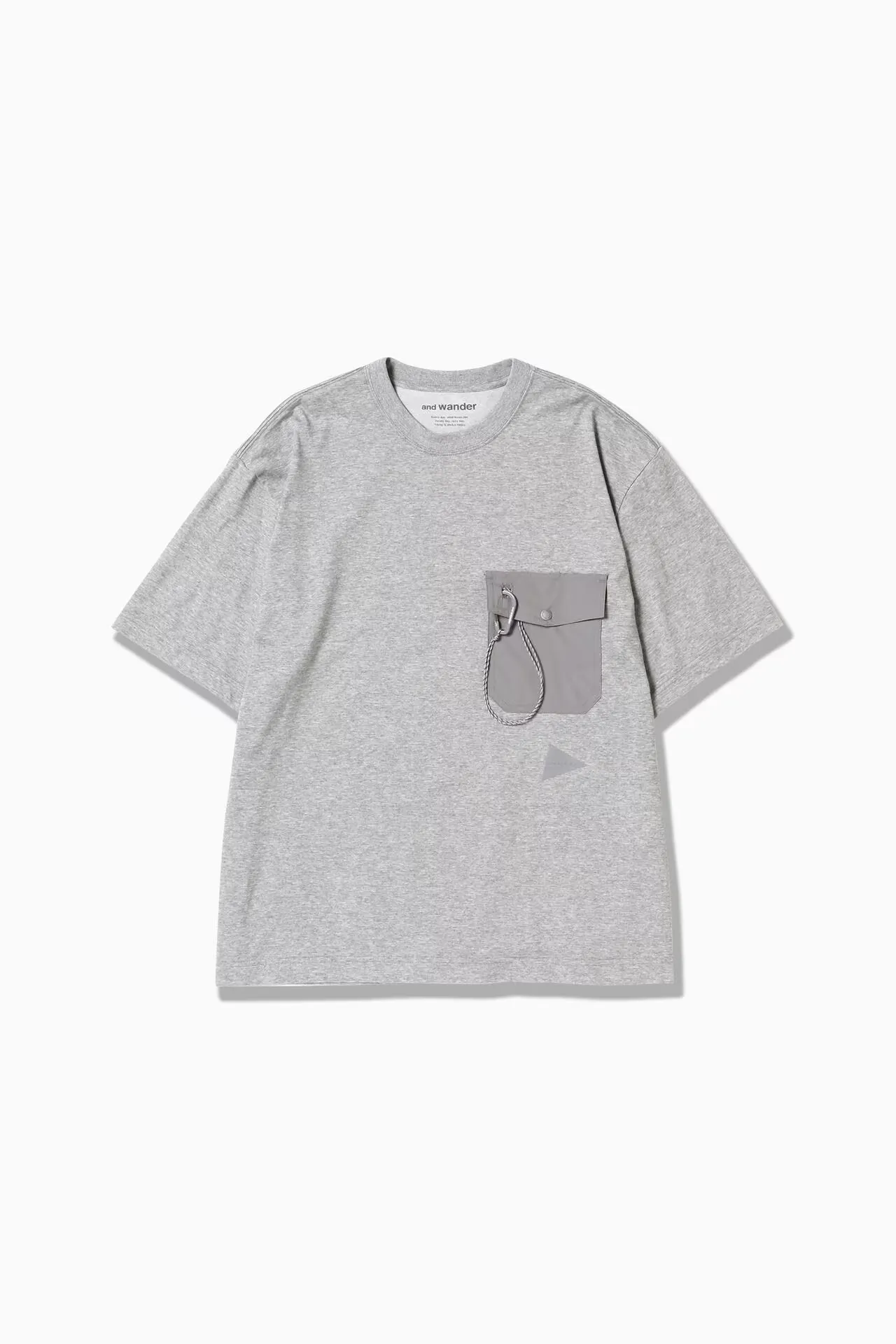 and Wander Cotton Pocket Tee - Grey