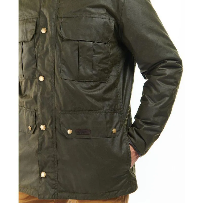 Barbour Malcolm Mens Wax Jacket - Archive Olive