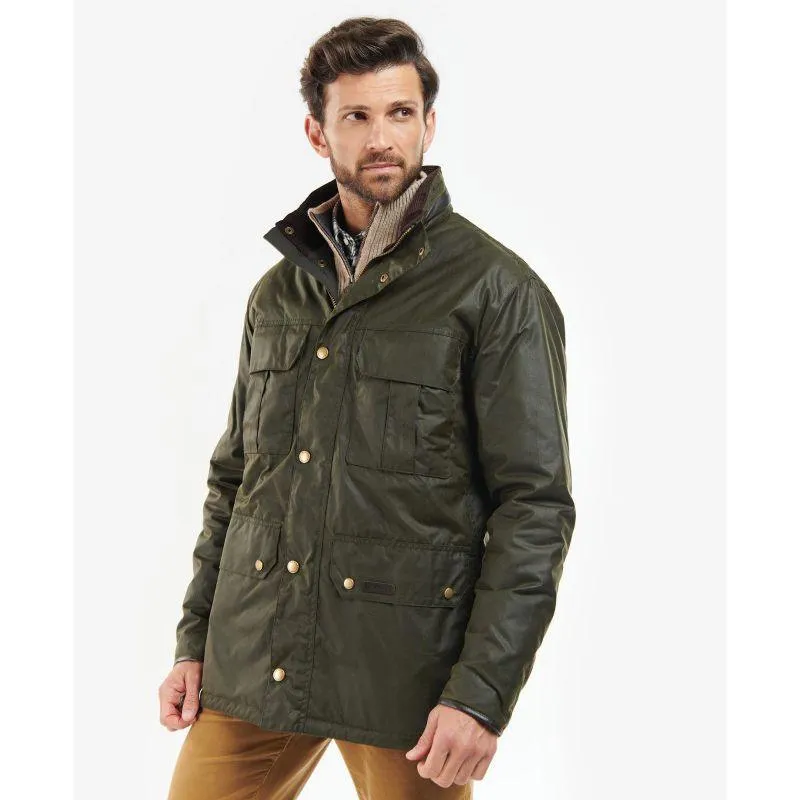 Barbour Malcolm Mens Wax Jacket - Archive Olive