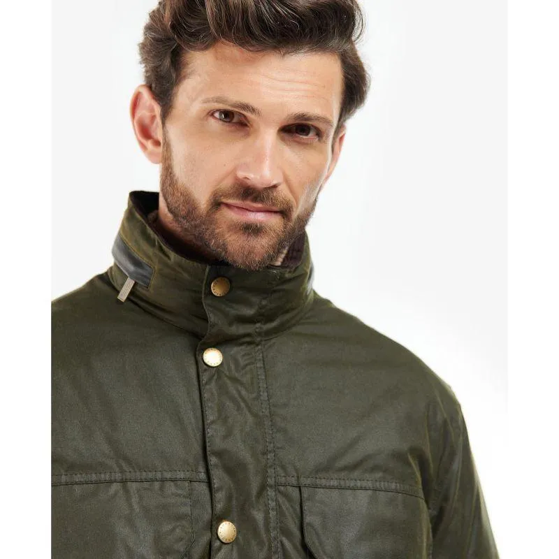 Barbour Malcolm Mens Wax Jacket - Archive Olive