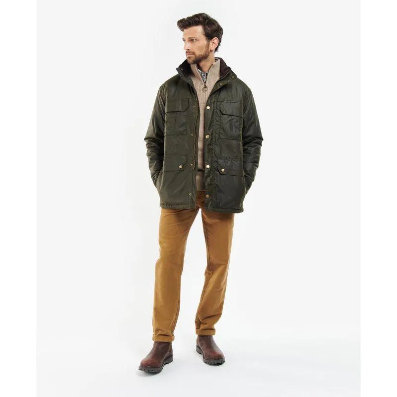 Barbour Malcolm Mens Wax Jacket - Archive Olive