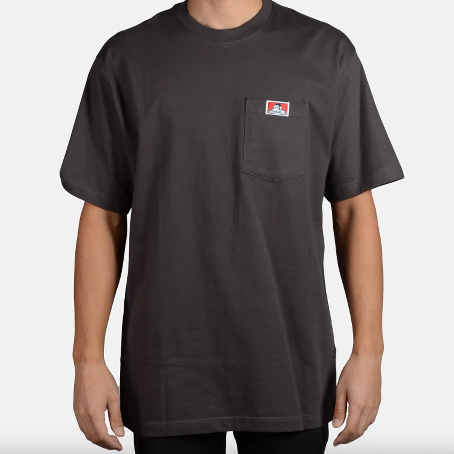 Ben Davis Men's Heavy Duty Short Sleeve Pocket T-Shirt_Charcoal