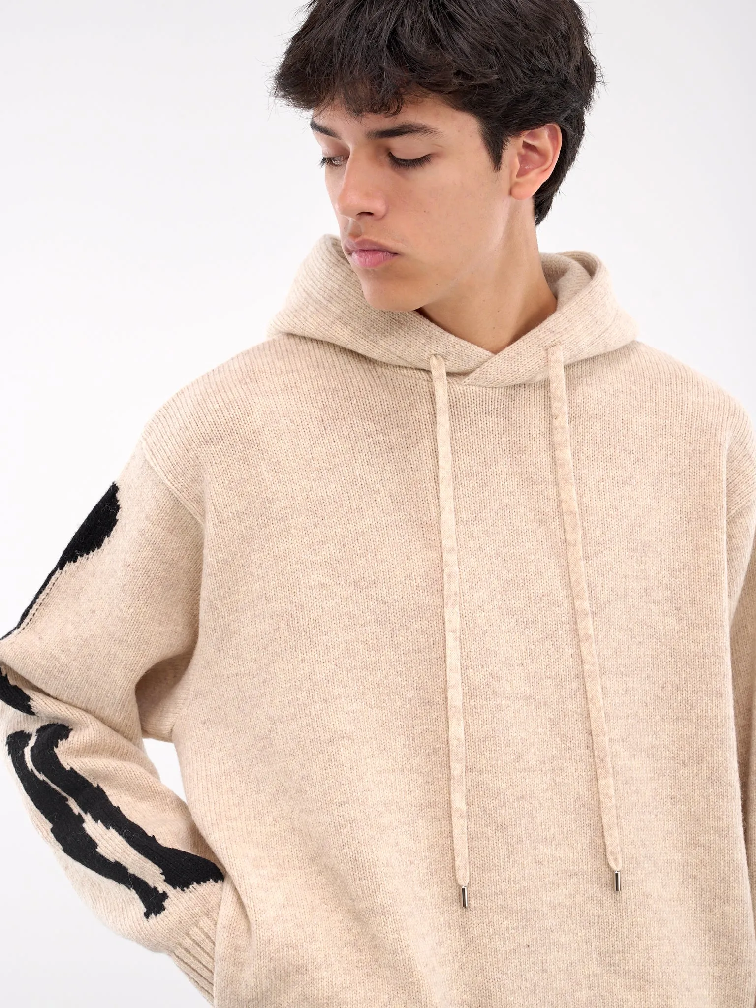 Bone Wool Hoodie (K2410KN079-ECRU)