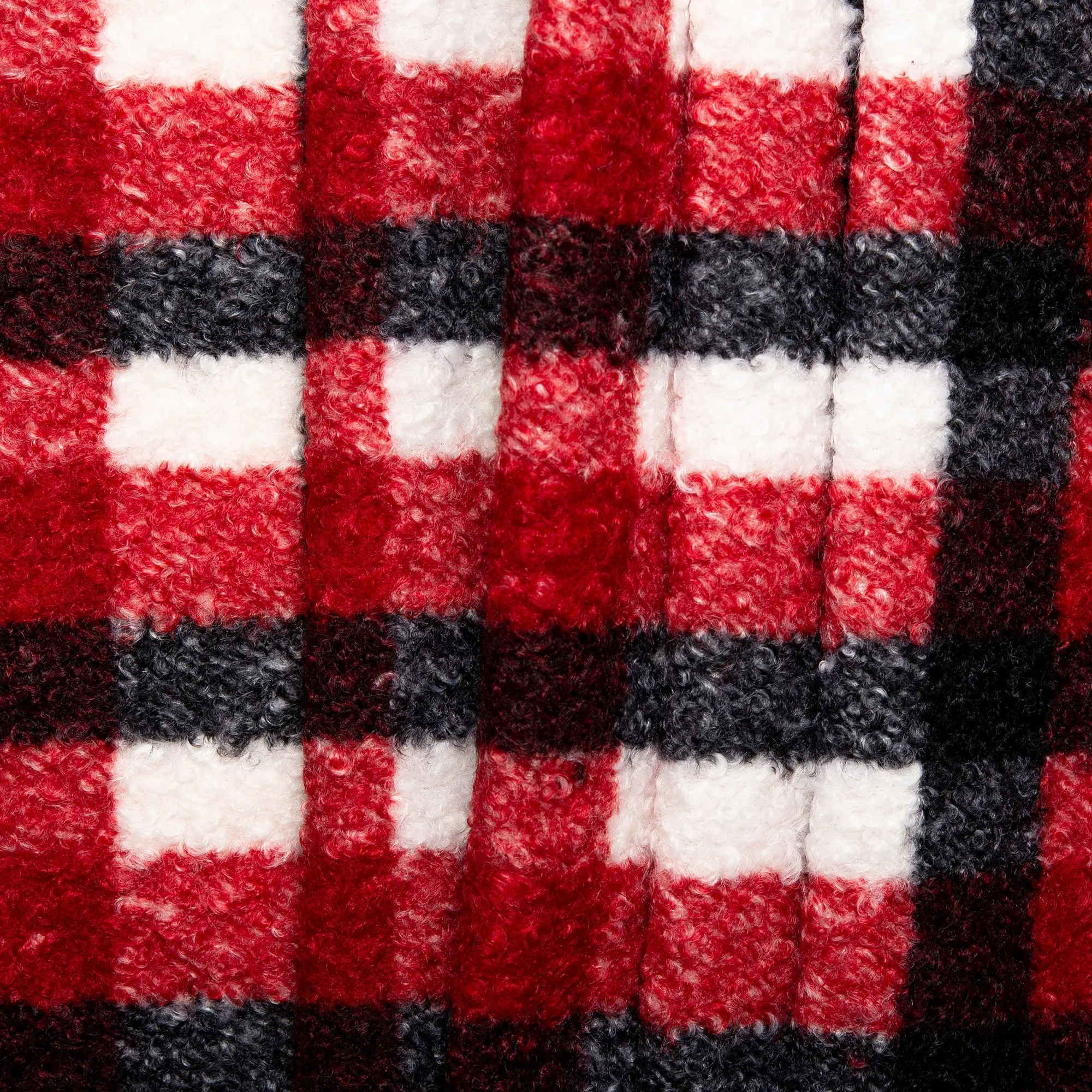 Boucle Plaid Jacketing - ALESSANDRA - Red