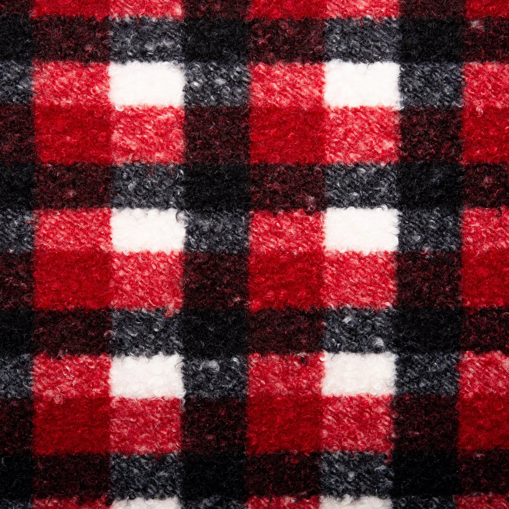 Boucle Plaid Jacketing - ALESSANDRA - Red