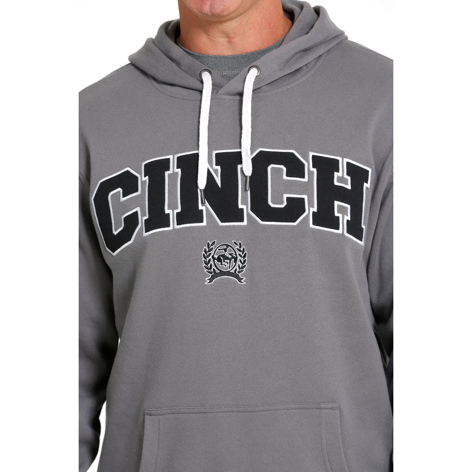 Cinch Men's Grey Graphic Logo Pullover Hoodie MWK1206026