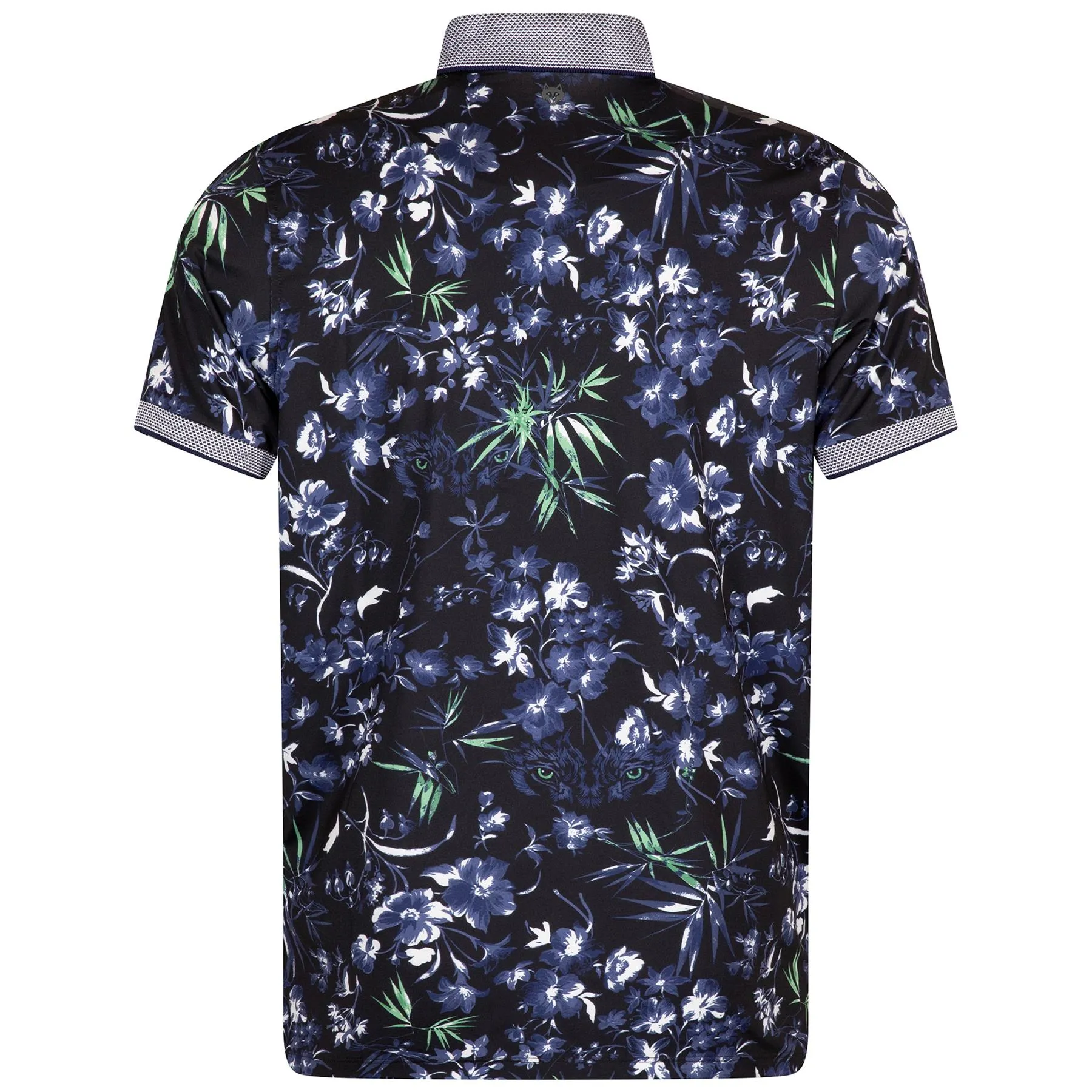 Dark Floral Polo Maltese Blue - SU24