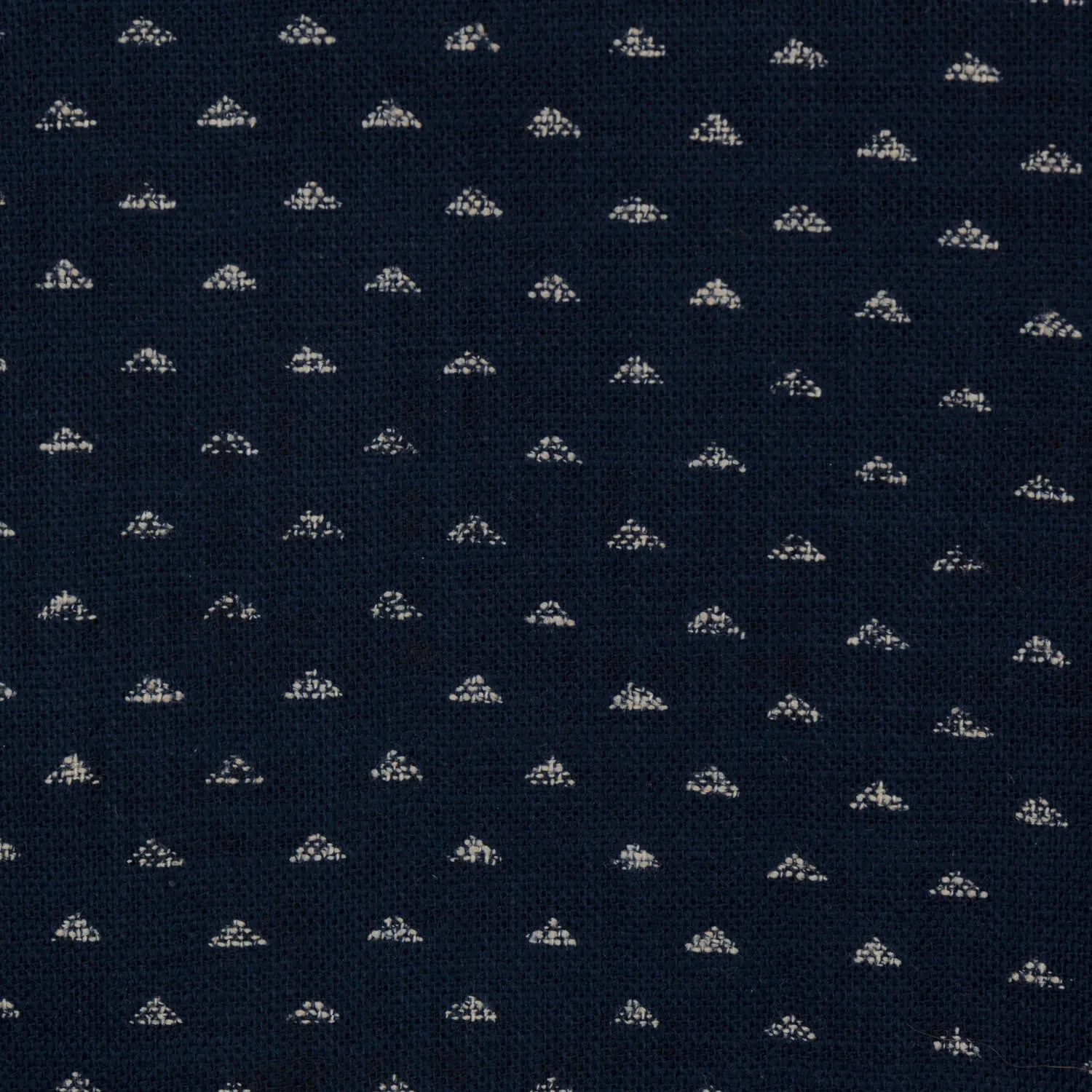 Dark Indigo Blue Japanese "Uroko-Inspired" Print Cotton Shorts - Made in USA