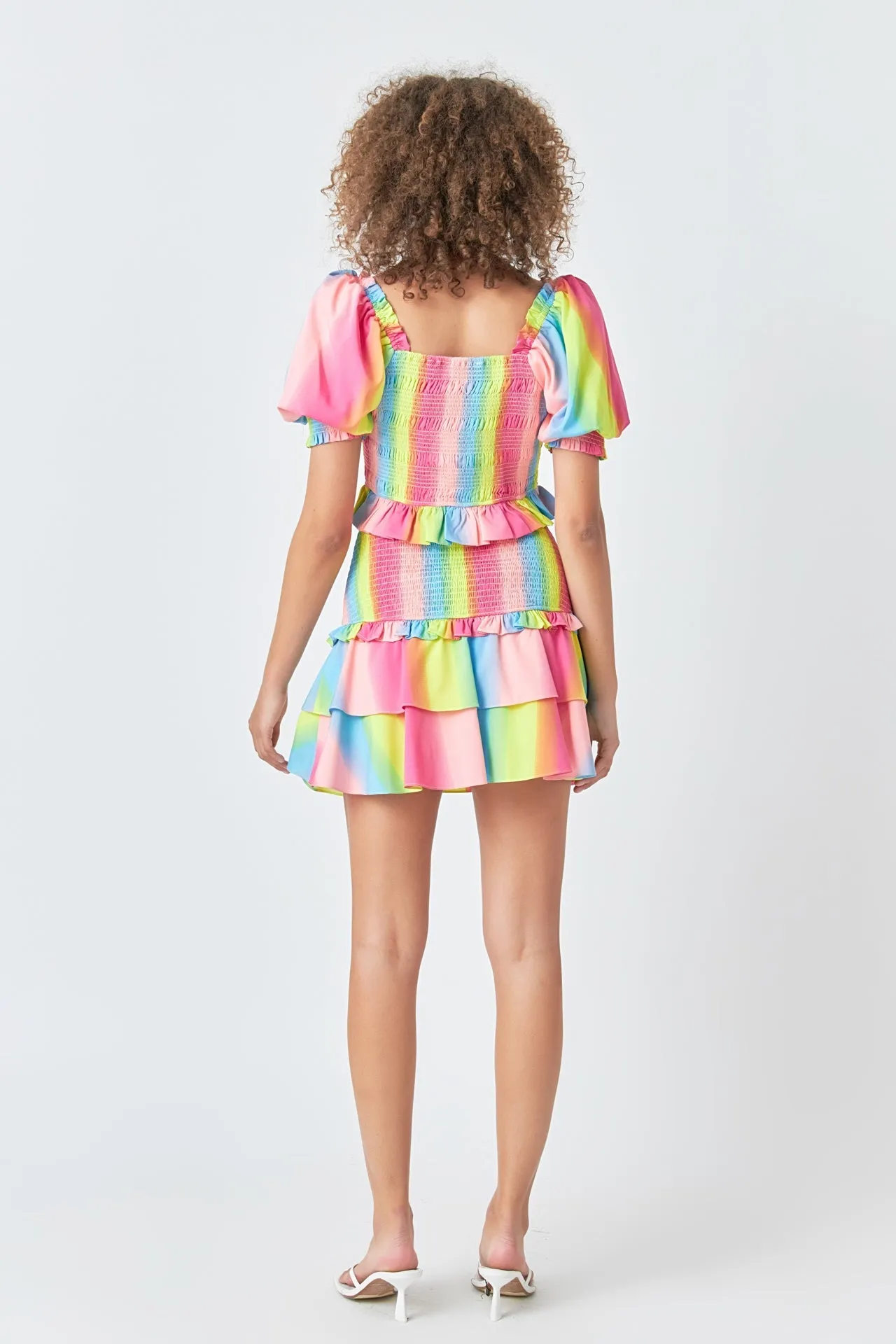 Endless Rose - Ombre Stripe Smocked Skirt