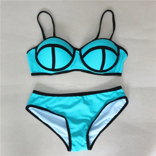 Fashion Women Sexy Bikini Push Up Bra Triangle Bikini Swimsuits Biquini Triangl Swimwear Bathing Suit Beachwear Bikini Set