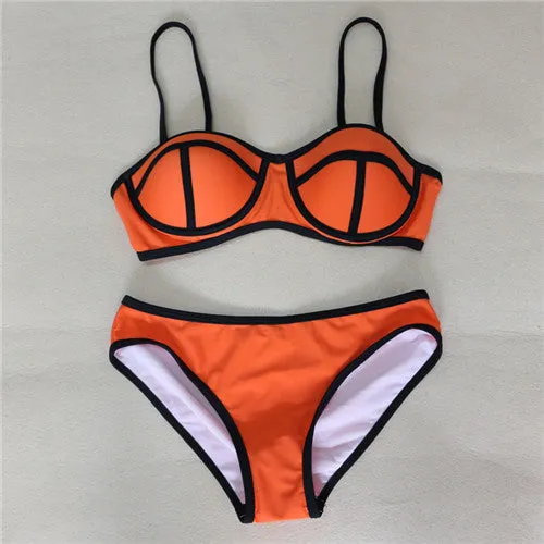 Fashion Women Sexy Bikini Push Up Bra Triangle Bikini Swimsuits Biquini Triangl Swimwear Bathing Suit Beachwear Bikini Set