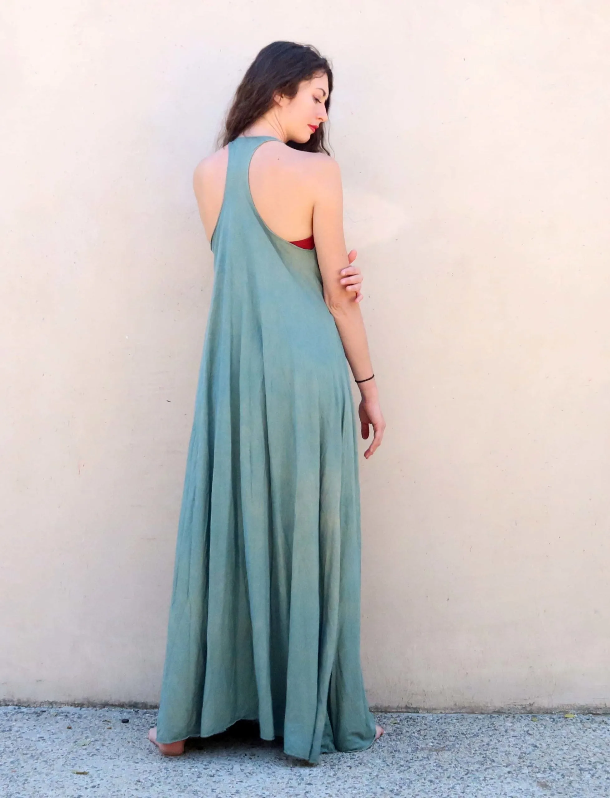 Float Neck Racerback Wanderer Long Dress