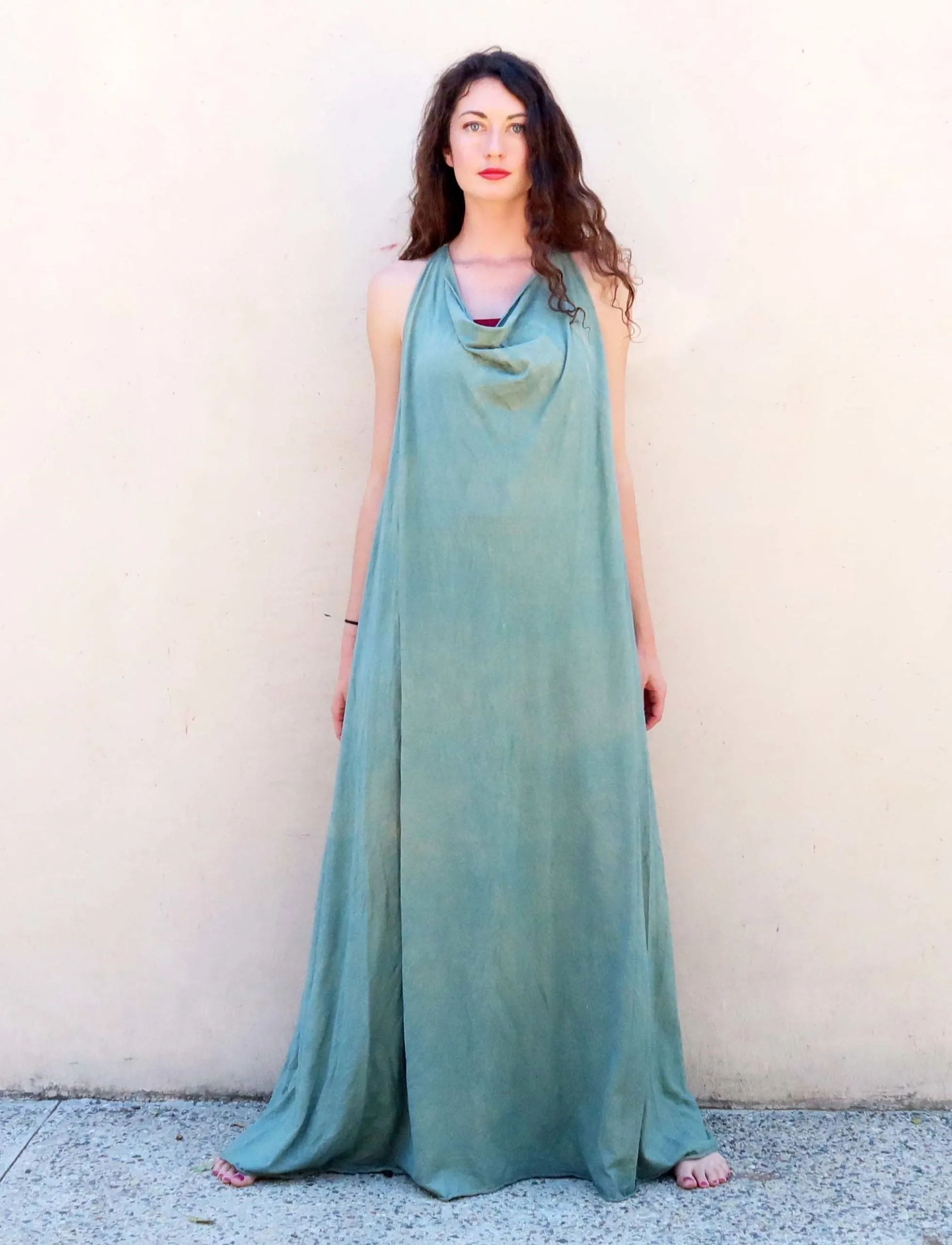 Float Neck Racerback Wanderer Long Dress