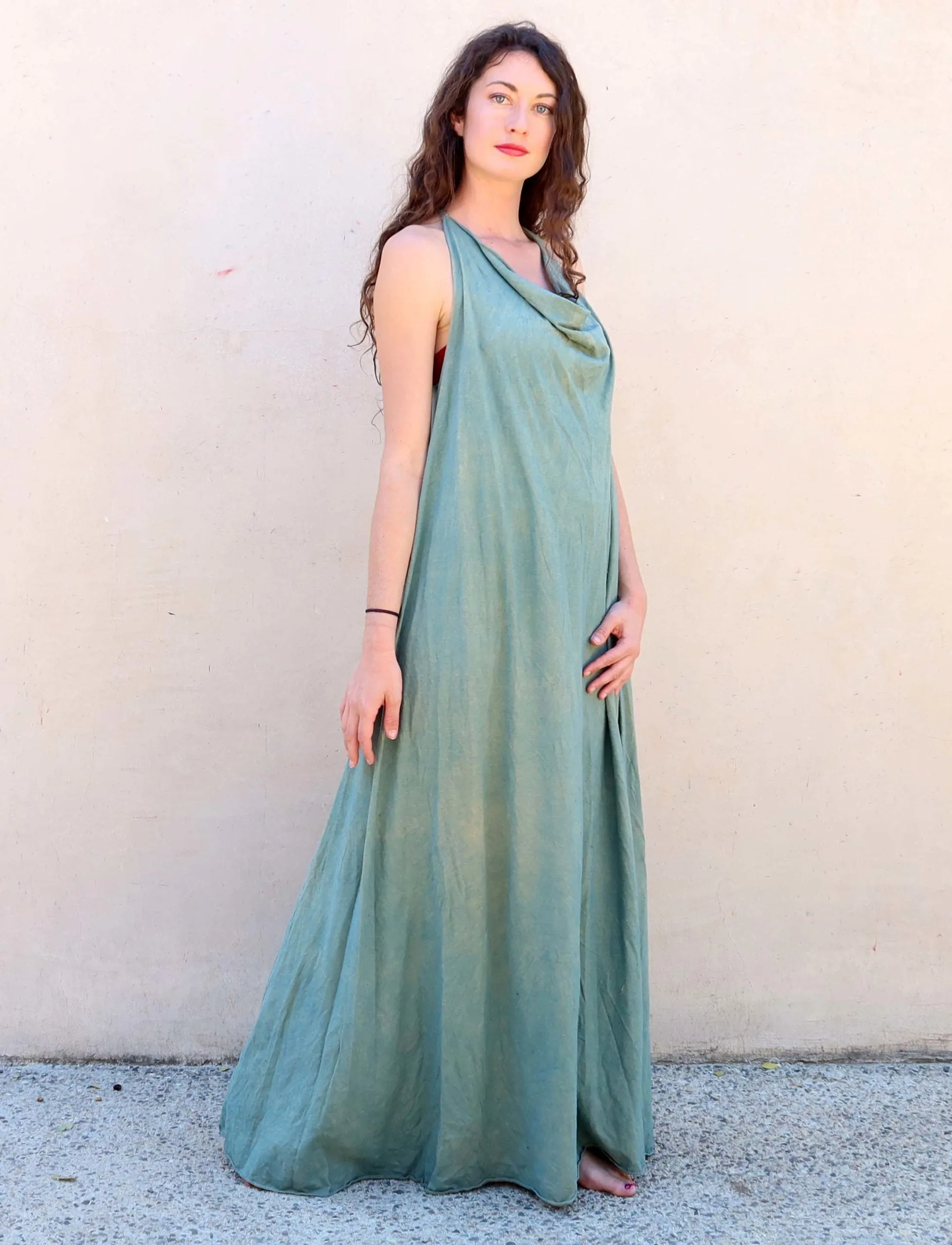 Float Neck Racerback Wanderer Long Dress