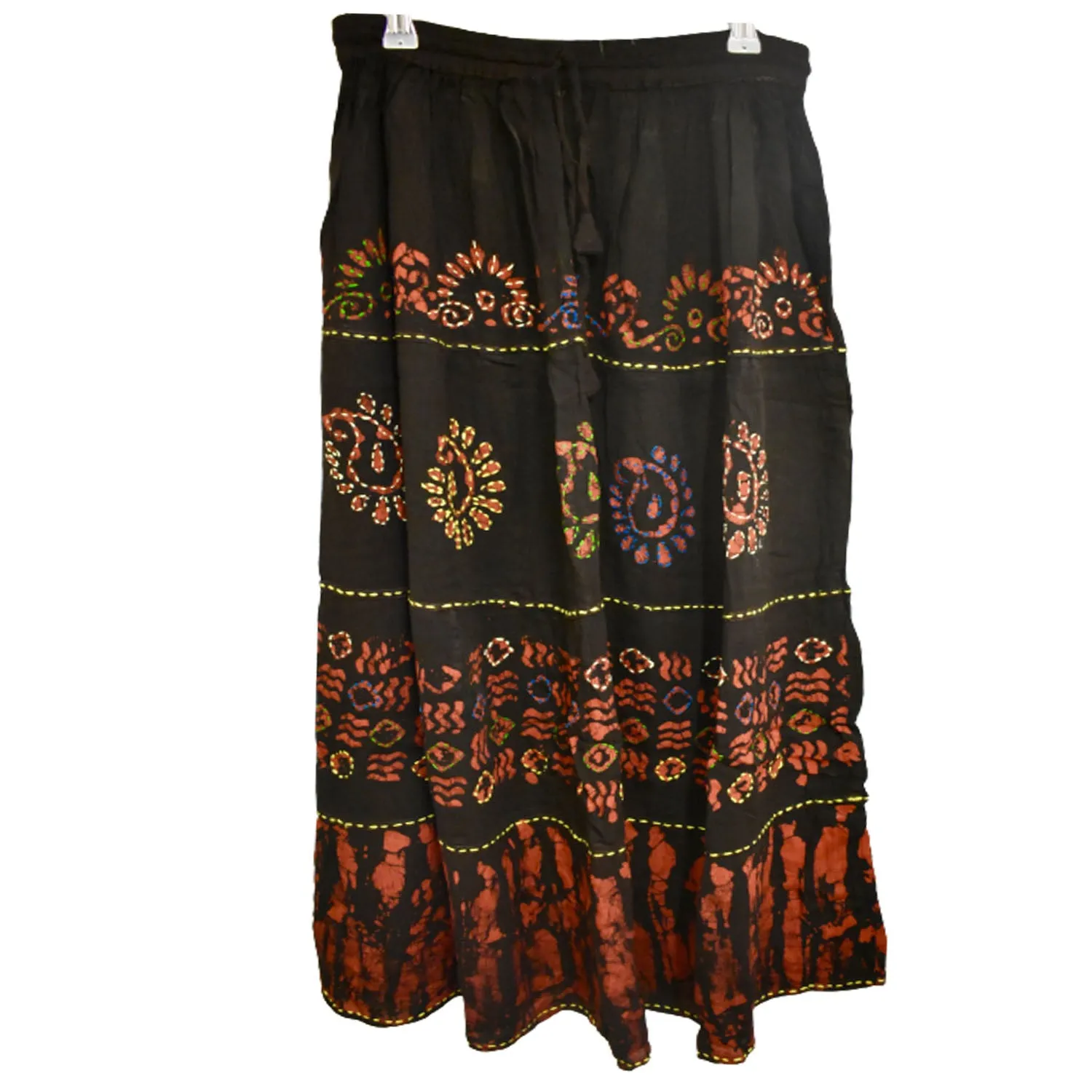 Freesize Patterned Long Summer Skirt