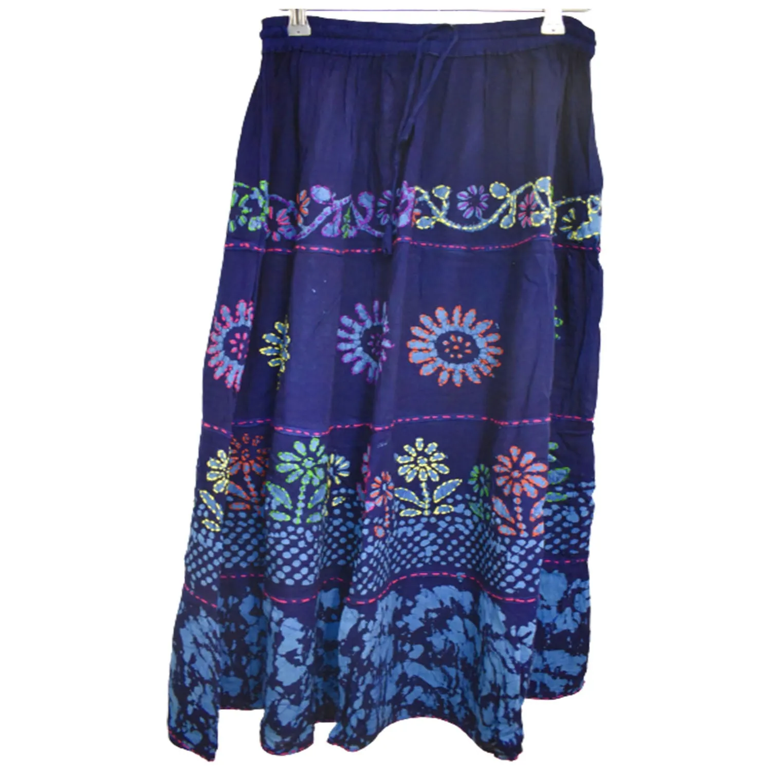 Freesize Patterned Long Summer Skirt