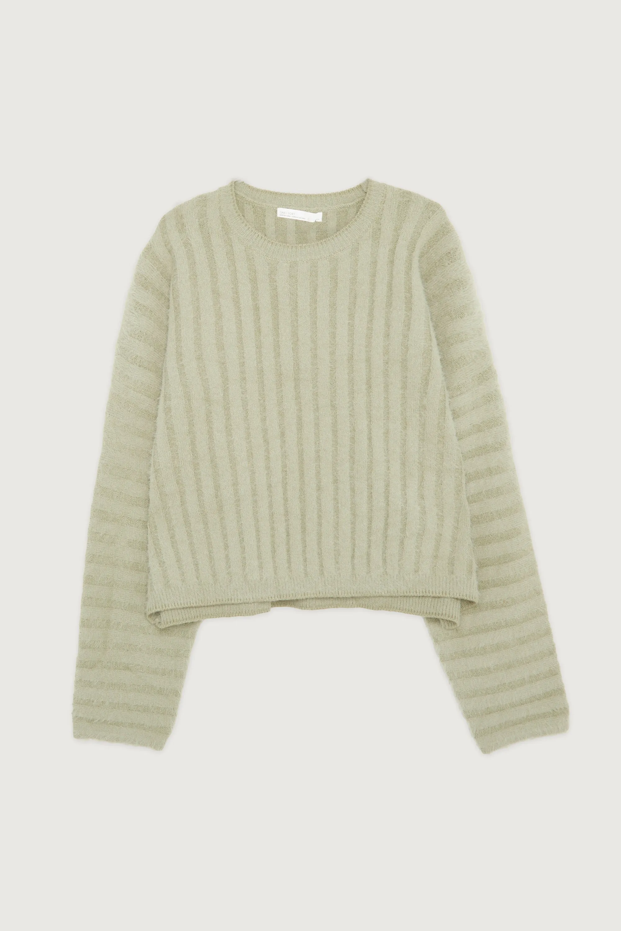 FUZZY RIBBED SWEATER