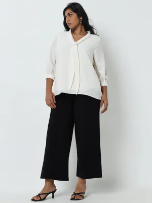 Gia Black Solid High-Rise Pants