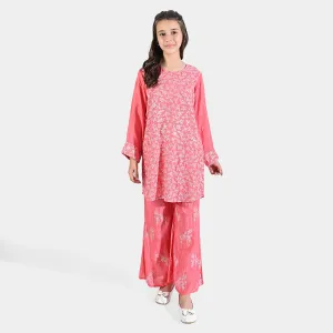 Girls 2Pcs Suit Shining - Pink