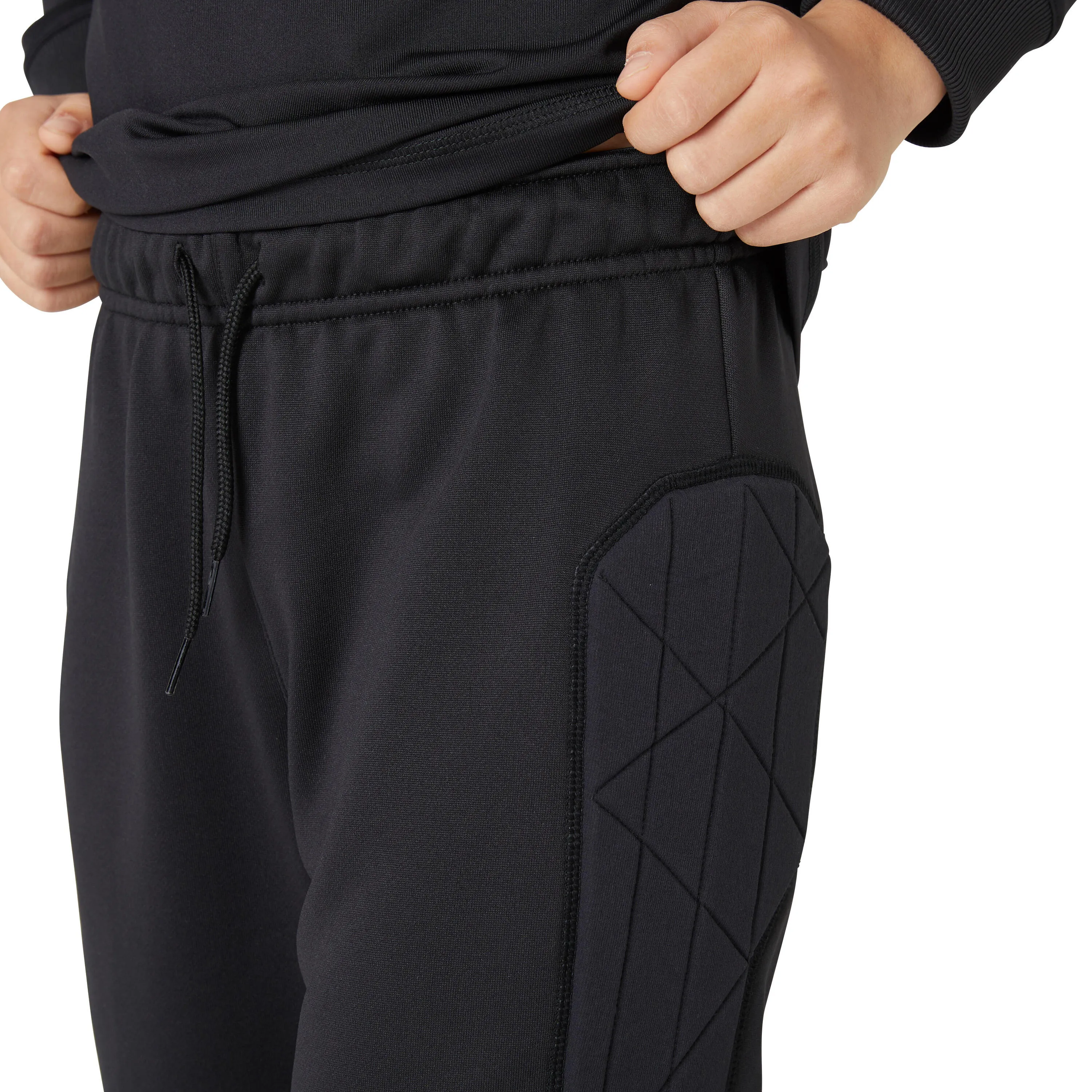 Goalkeeper's trousers short F100 children's black KIPSTA, black