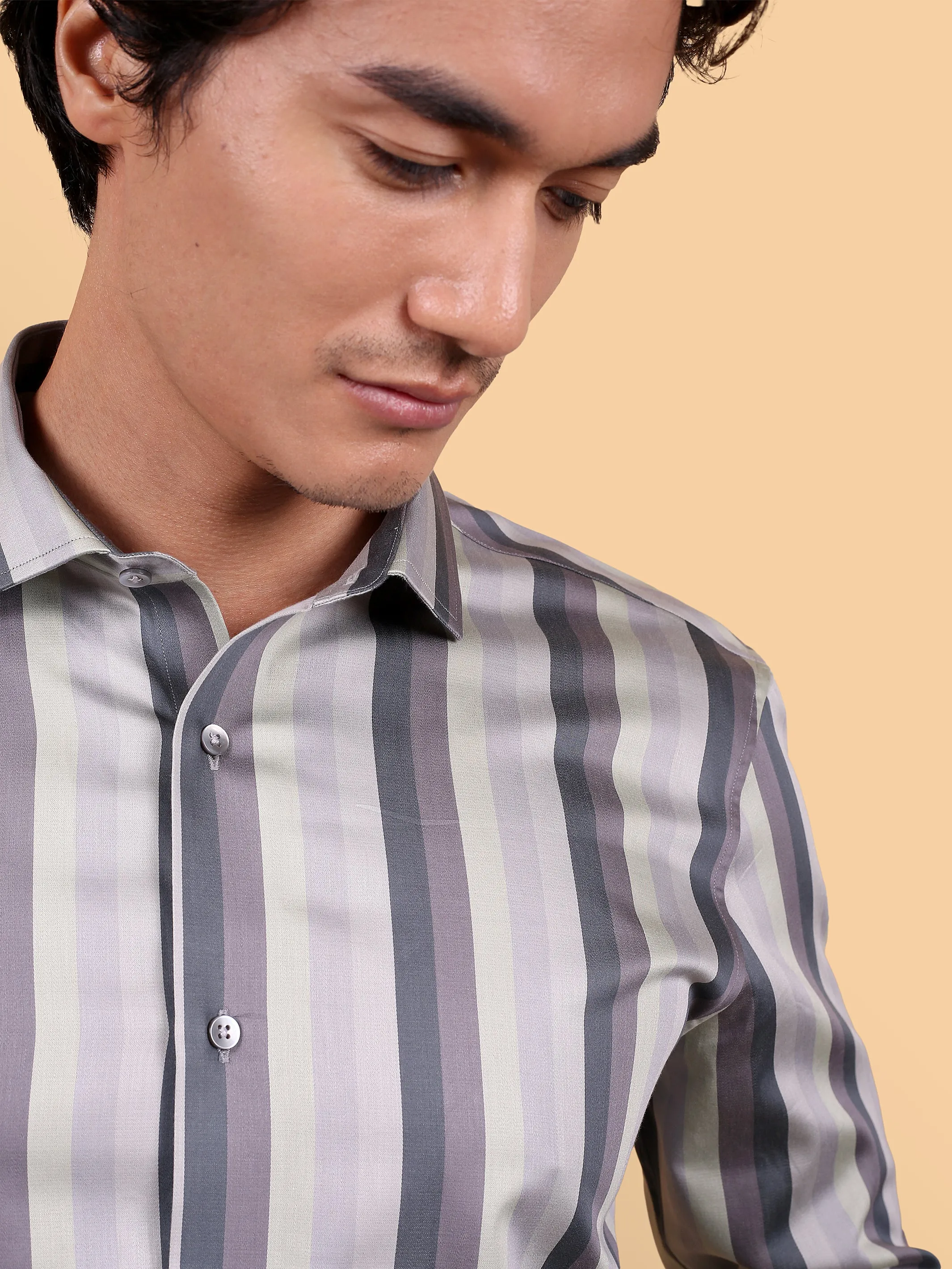 Grey Stripe Festive Shirt EOSS