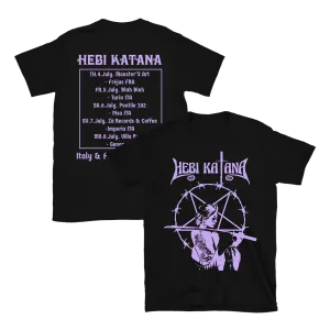 Hebi Katana - Italy & France 2024 Purple Logo Tour T-Shirt - Black