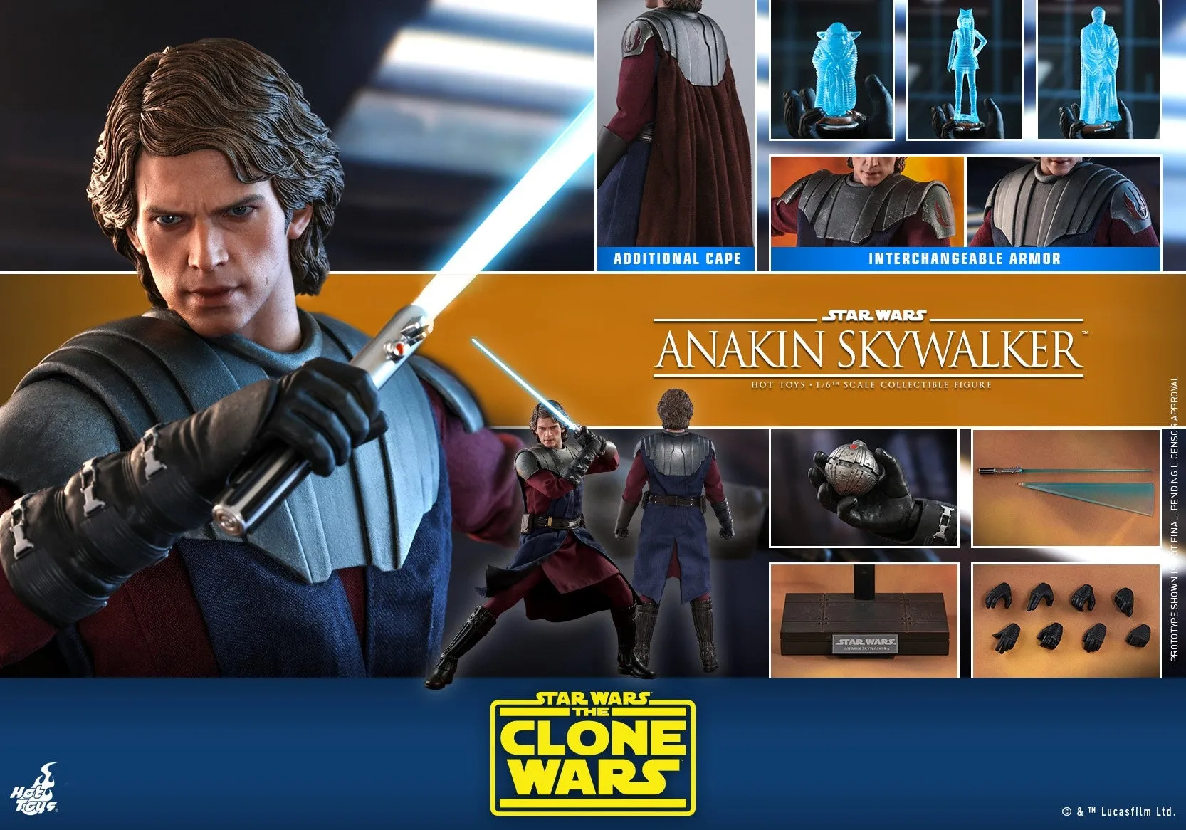 Hot Toys - TMS019 - Star Wars: The Clone Wars - 1/6th scale Anakin Skywalker Collectible Figure