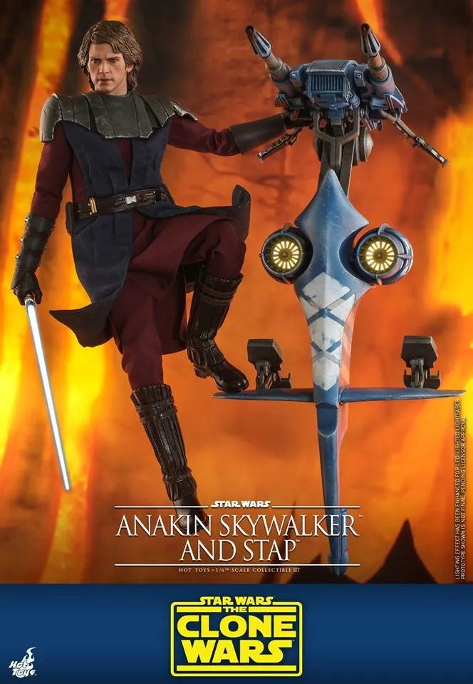 Hot Toys - TMS020 - Star Wars: The Clone Wars - 1/6th scale Anakin Skywalker and STAP Collectible Set