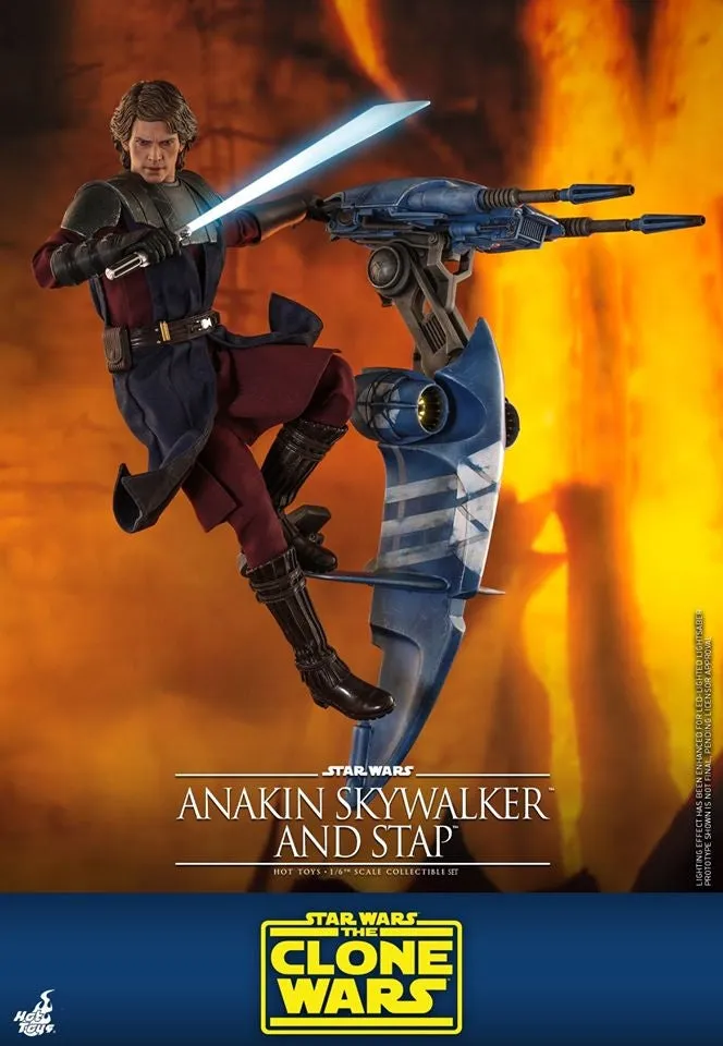 Hot Toys - TMS020 - Star Wars: The Clone Wars - 1/6th scale Anakin Skywalker and STAP Collectible Set