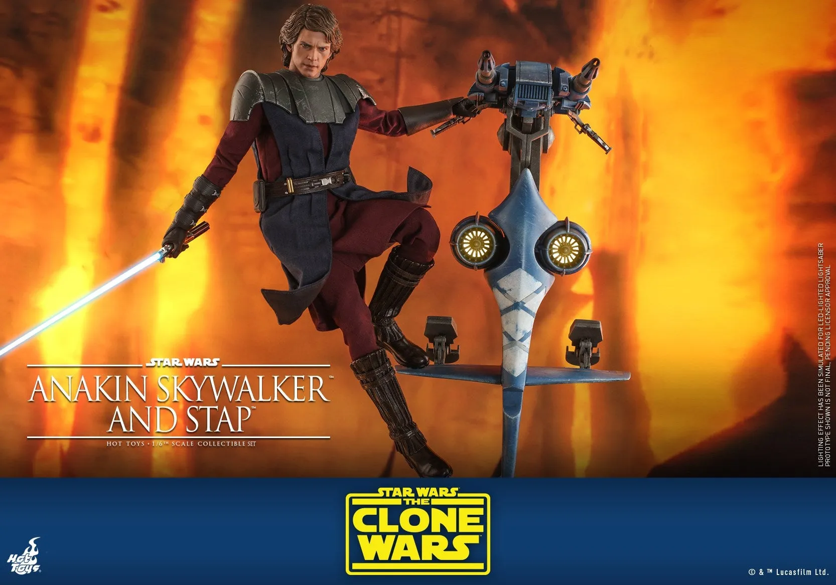 Hot Toys - TMS020 - Star Wars: The Clone Wars - 1/6th scale Anakin Skywalker and STAP Collectible Set