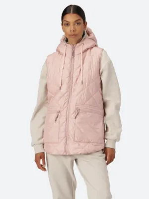 Ilse Jacobsen T Pale Pink Padded Gilet AERIAL04 301