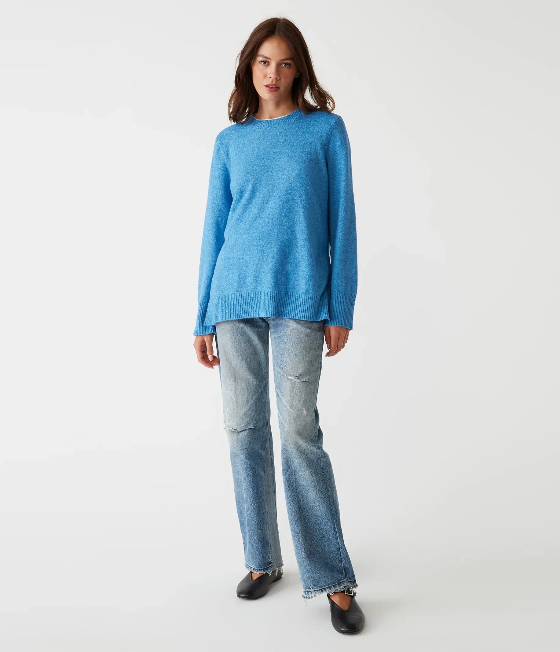 Imogen Crew Neck Sweater - Sky