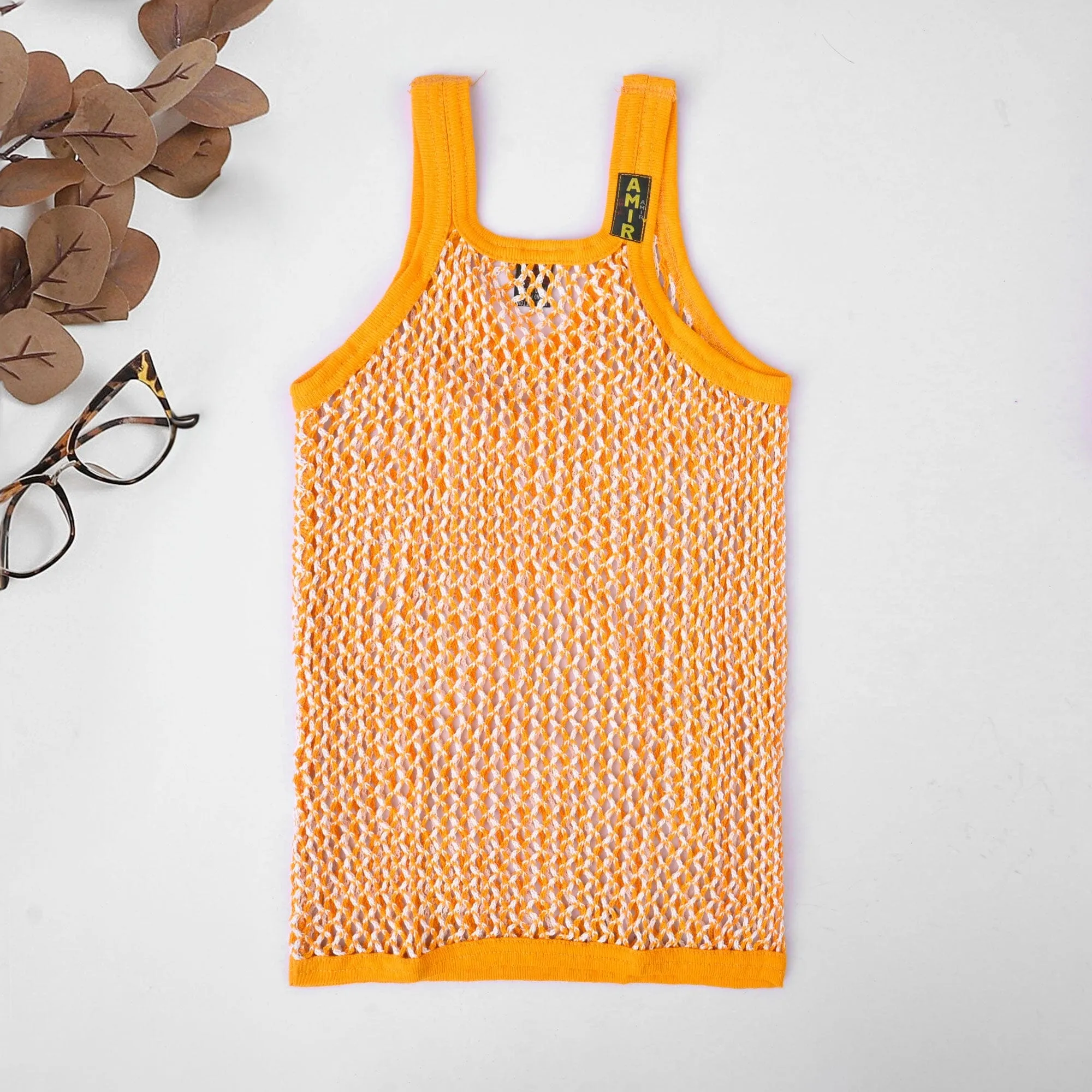 Kid's Knitted Net Sleeveless Sando Vest