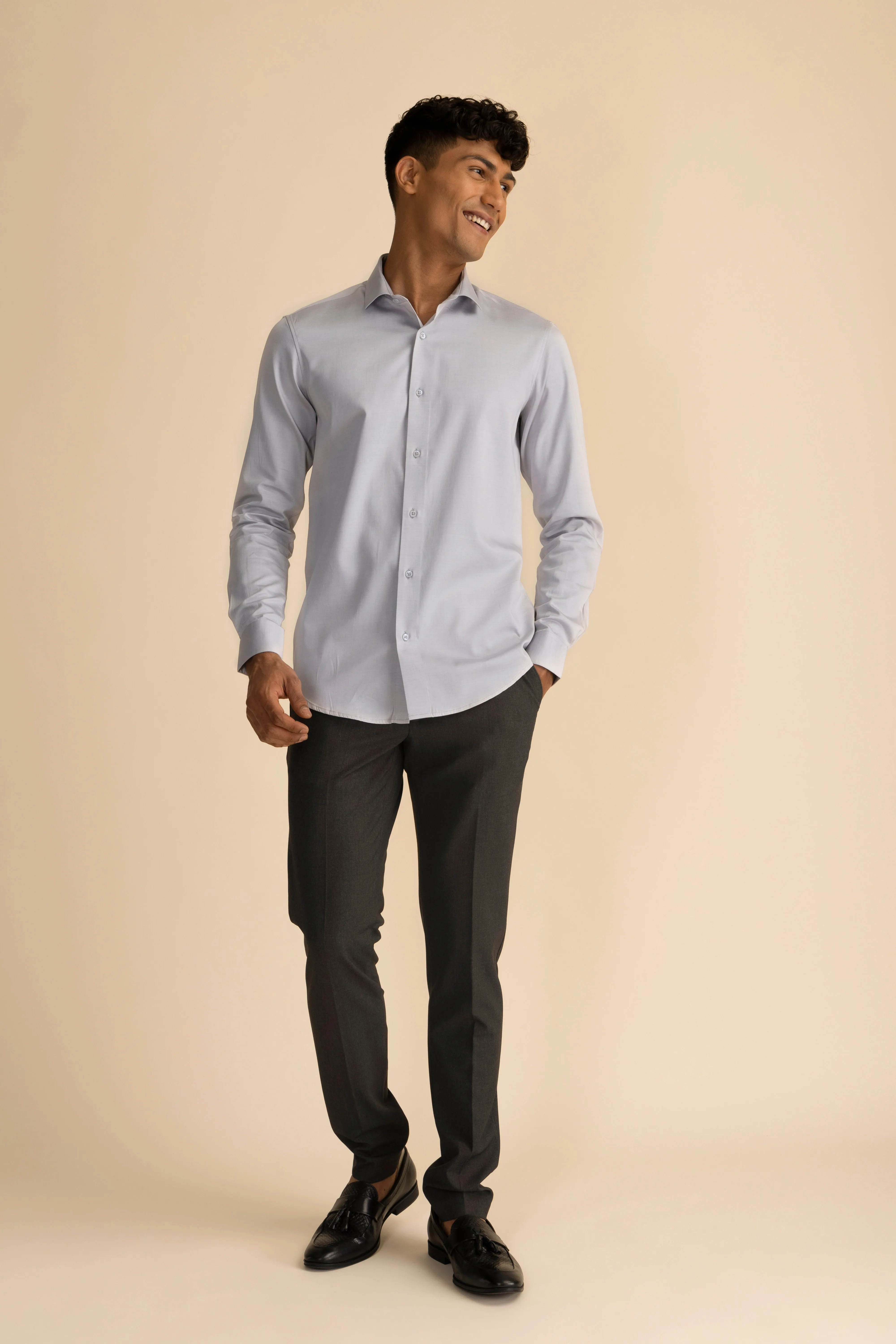 Light Grey Melange Shirt